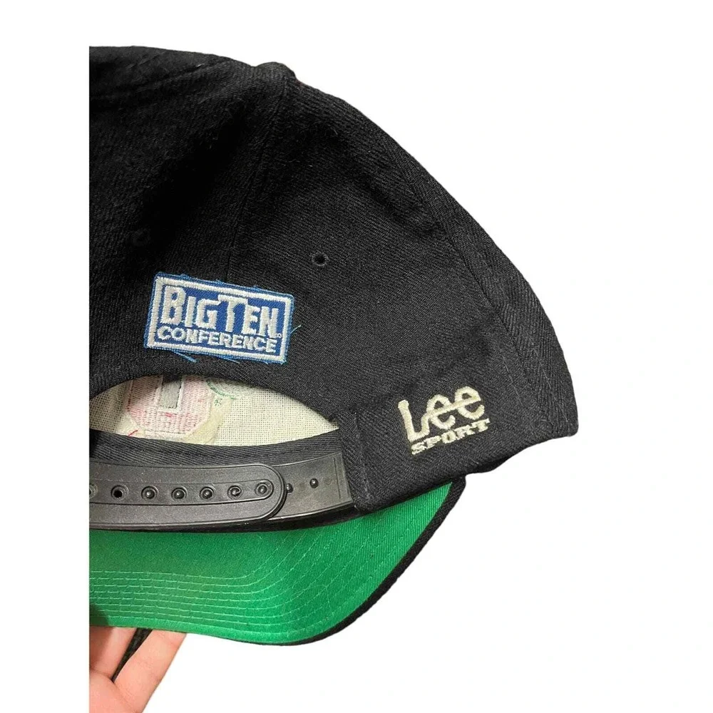 Vintage Ohio State Buckeyes 1996 Big Ten Champions Black Wool Snapback Lee Sport